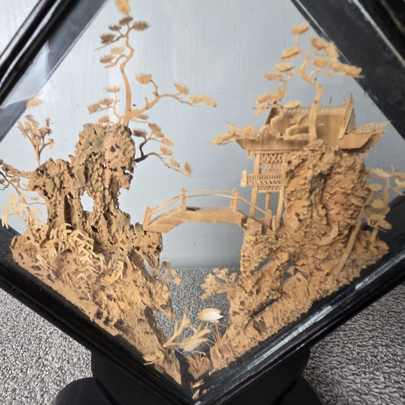 Vintage Chinese Cork Diorama Storks - Picture 3 of 13